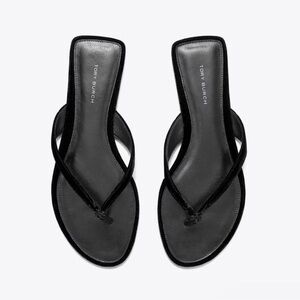 Tory Burch Pave Crystal Black Velvet Slide Sandals 7.5